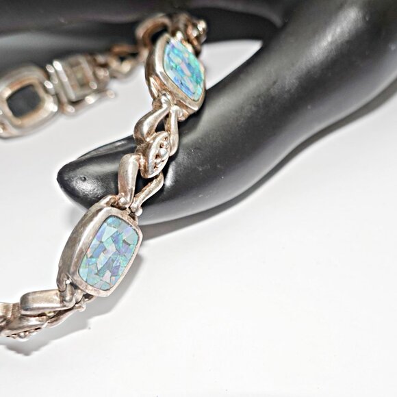 Sterling & Opal Bracelet - Picture 2 of 3